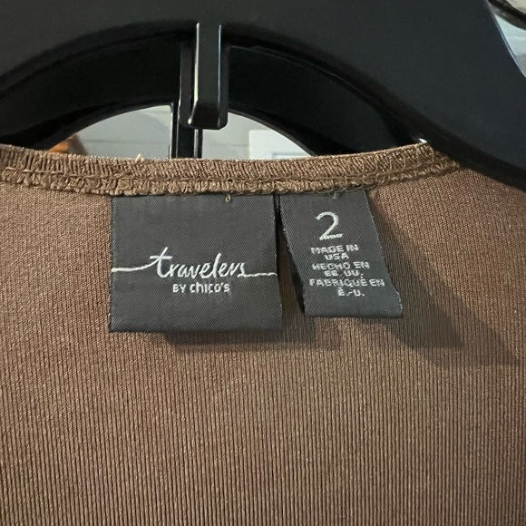 Gorgeous Chico Tan Chain Links Cardigan-Jacket - Picture 3 of 7